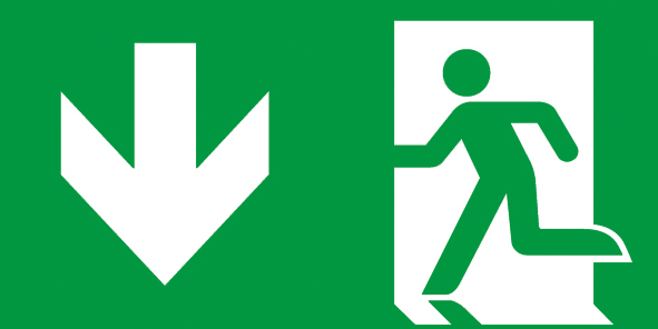 Piktogram 30m GuideLed för tak- och pendelmontage